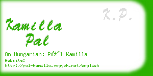 kamilla pal business card
